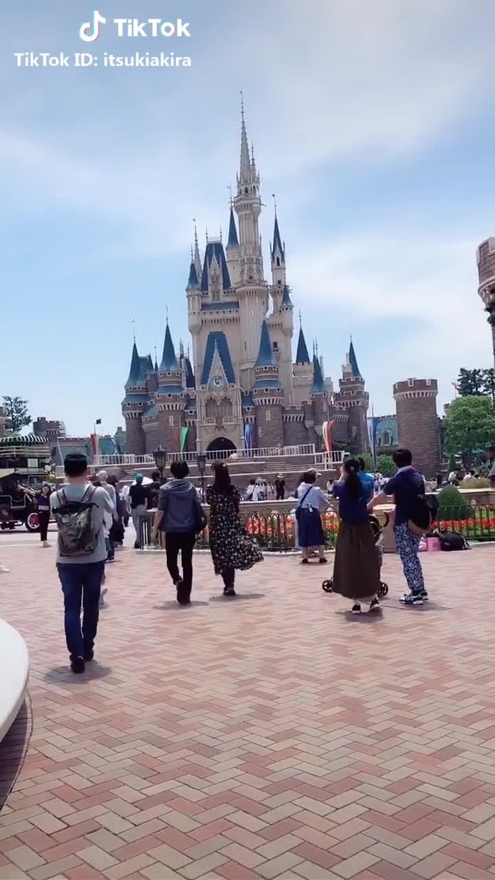 あきらとディズニーランドに行ってる風🐶💕手つなぎ出演→まゆふぁむ#ディズニー #ディズニーランド #彼女