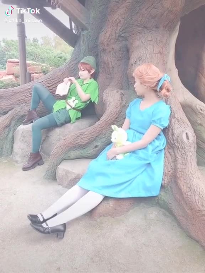 ピーターパンとウェンディのほのぼの〜🧚‍♂️✨ #水瀬ちか #おすすめにのりたい #いいねほしい #おすすめのってたら教えて #仮装 #ピーターパン