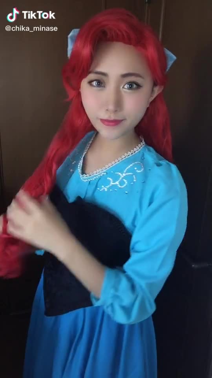 プリンセスの中でアリエルが一番好き！！！ #水瀬ちか #おすすめにのりたい #いいねほしい #おすすめのってたら教えて #リトルマーメイド #アリエル #仮装