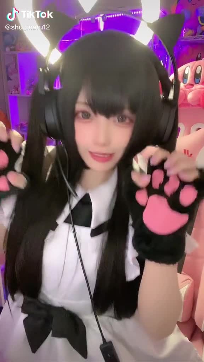 下書き放出＼＼(۶•̀ᴗ•́)۶//／／ #猫耳メイド #コスプレ #自己満コス #加工しか勝たん