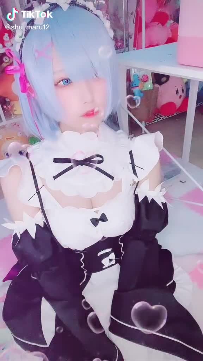レムはこんなこと言わんな~(˘▾˘~)  #内カメ反転 #レム #レムコスプレ #リゼロ