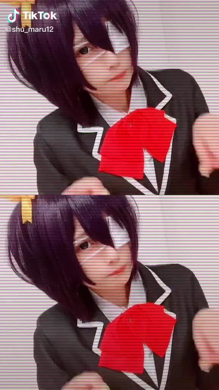 久しぶりのコス🧑🏽‍🦲❤️ #宅コス #自撮り反転 #中二病でも恋がしたい #小鳥遊六花 #コスプレ #コスプレイヤー #制服