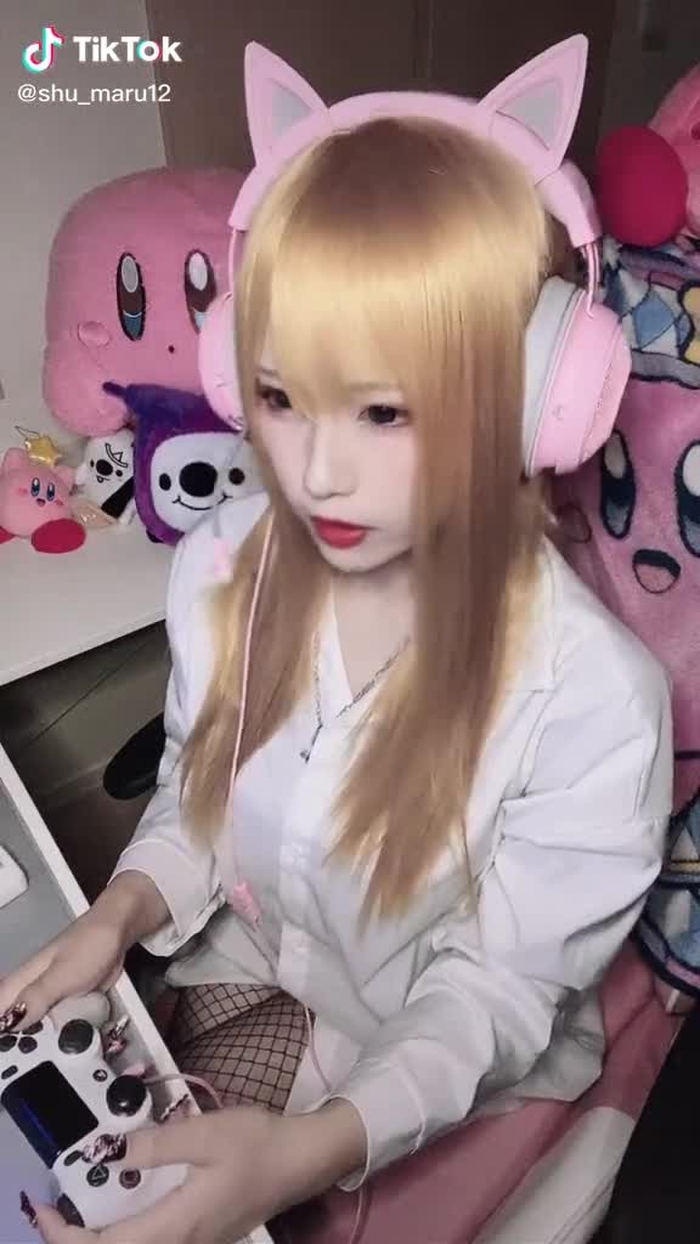 ゲーム三昧🎮 #猫耳 #彼シャツ #ゲーム #フォートナイト #COD #おすすめ #金髪女子