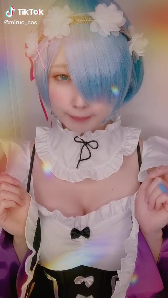 夜朝までずっとそばにいて #リゼロ #レム #コスプレ