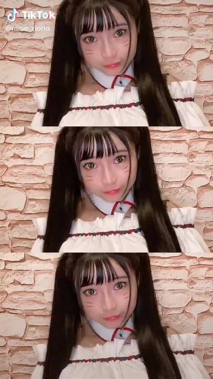 にゃお〜ん🐈💕#キャッツアイ #グラビアアイドル #みねりお #おすすめのりたい
