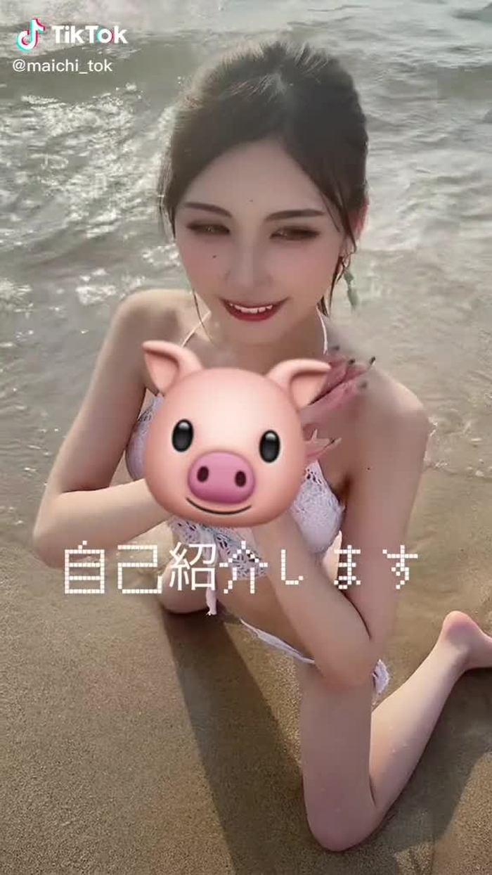 久しぶりでござる#自己紹介 #おすすめにのりたい #海 #ビキニ #生脚