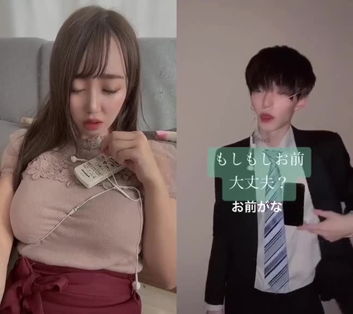 @aba0111 さんと一緒に#デュエット #エフェクト総選挙 📱機械に弱い男と女🚻　#もしもしお前大丈夫  #本当は会いたいって思ってるくせに #グラビアアイドル　#風邪　#コラボ