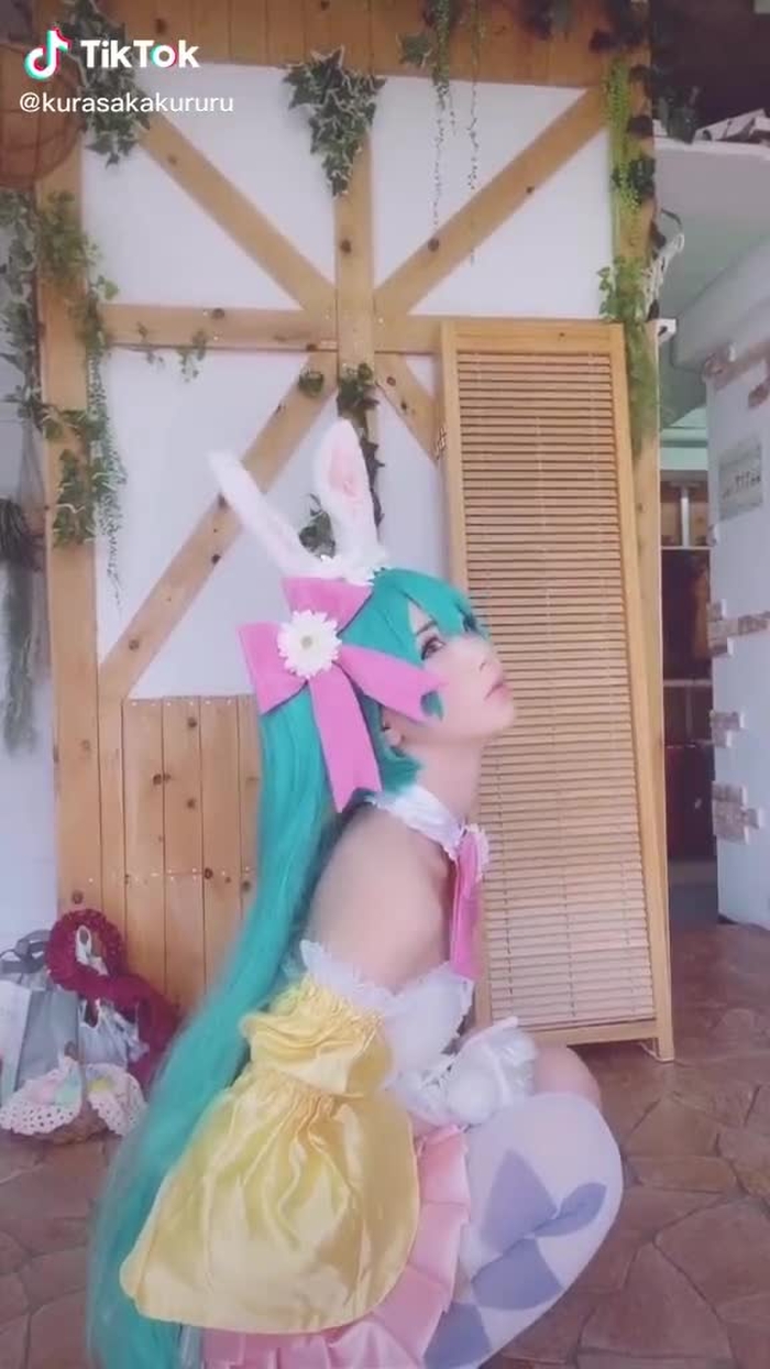 イースターミクさん！自作のお気に入り衣装🌸　#コスプレ　#コスプレイヤー　#初音ミク