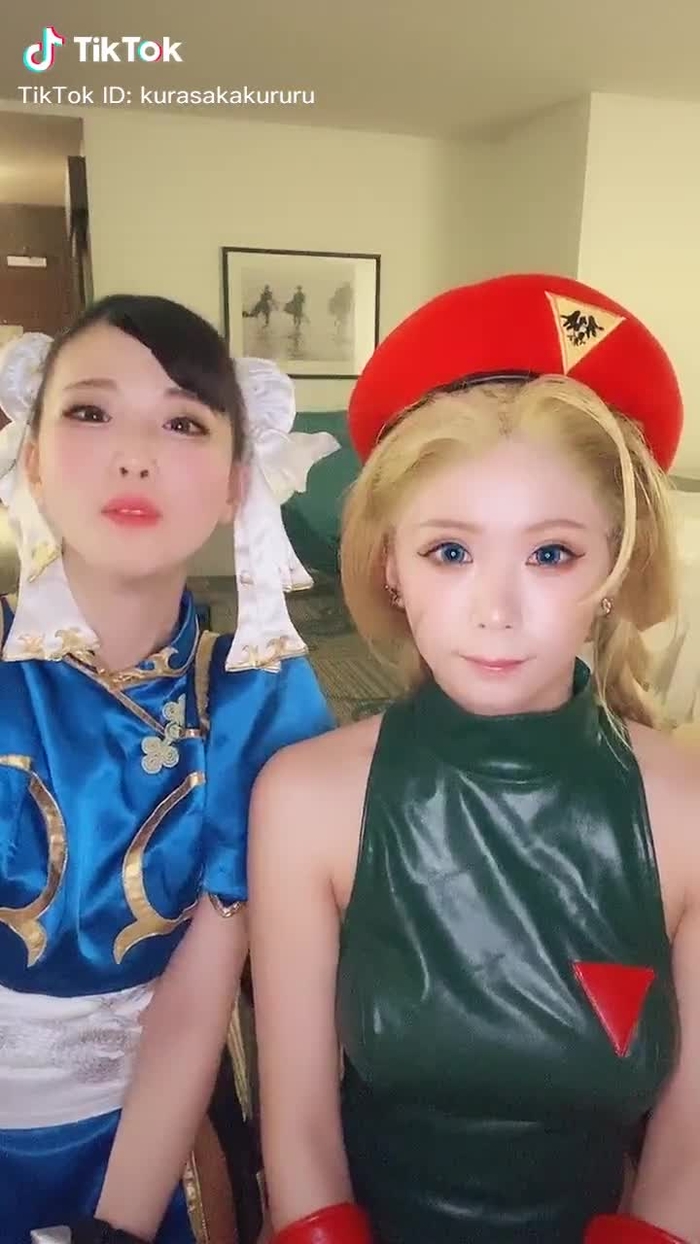 キャミィの@五木あきら@あきらたそ と！くるるは左の春麗🐼平和的な動画w #streetfighter #ストリートファイターリーグ　#コスプレ　#コスプレイヤー