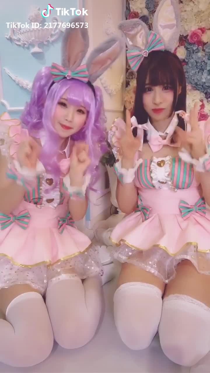 16日の交流会の衣装💗 #早く来すぎたイースターバニー #ぐーちょきぱー @ゆかにゅん🐈