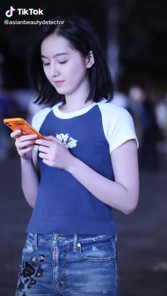 Shy and cool girl