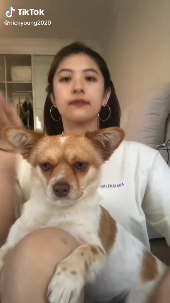 For the third time, me or dog?#dog #cutegirl #girlfriend #asianbeautydetector