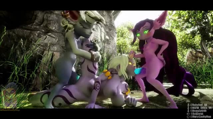 Tristana x Soraka x Lulu [Futa x Female x Futa]