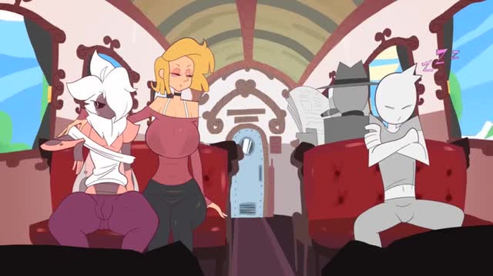 Taro And Suzy Having A Lovely Train Ride [Monstrousfrog]