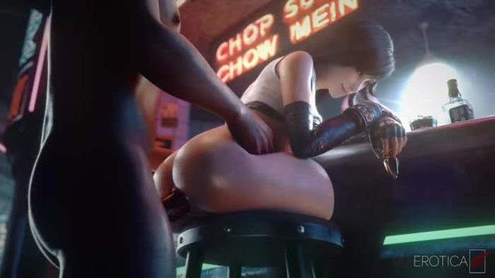 Tifa offers the "house special" to her loyal customer. (blacked) [VGErotica]
