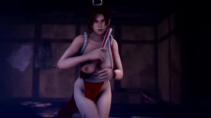 Mai Shiranui getting it on with Coach and dog - Opiumud