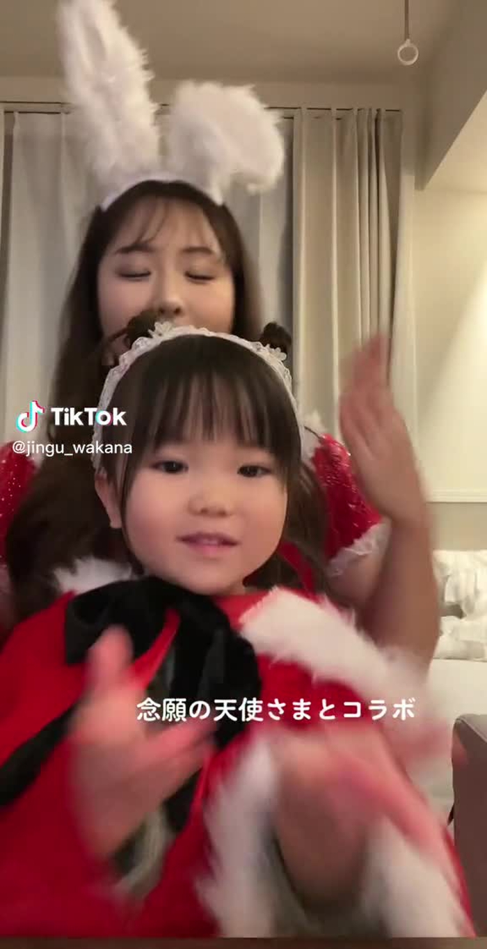 天使さまとクリスマス過ごしたよ🎅🏻❤️念願の可愛くてごめんを一緒に踊った✨かわいすぎる🥺 #クリスマス #天使 #可愛い #サンタコス