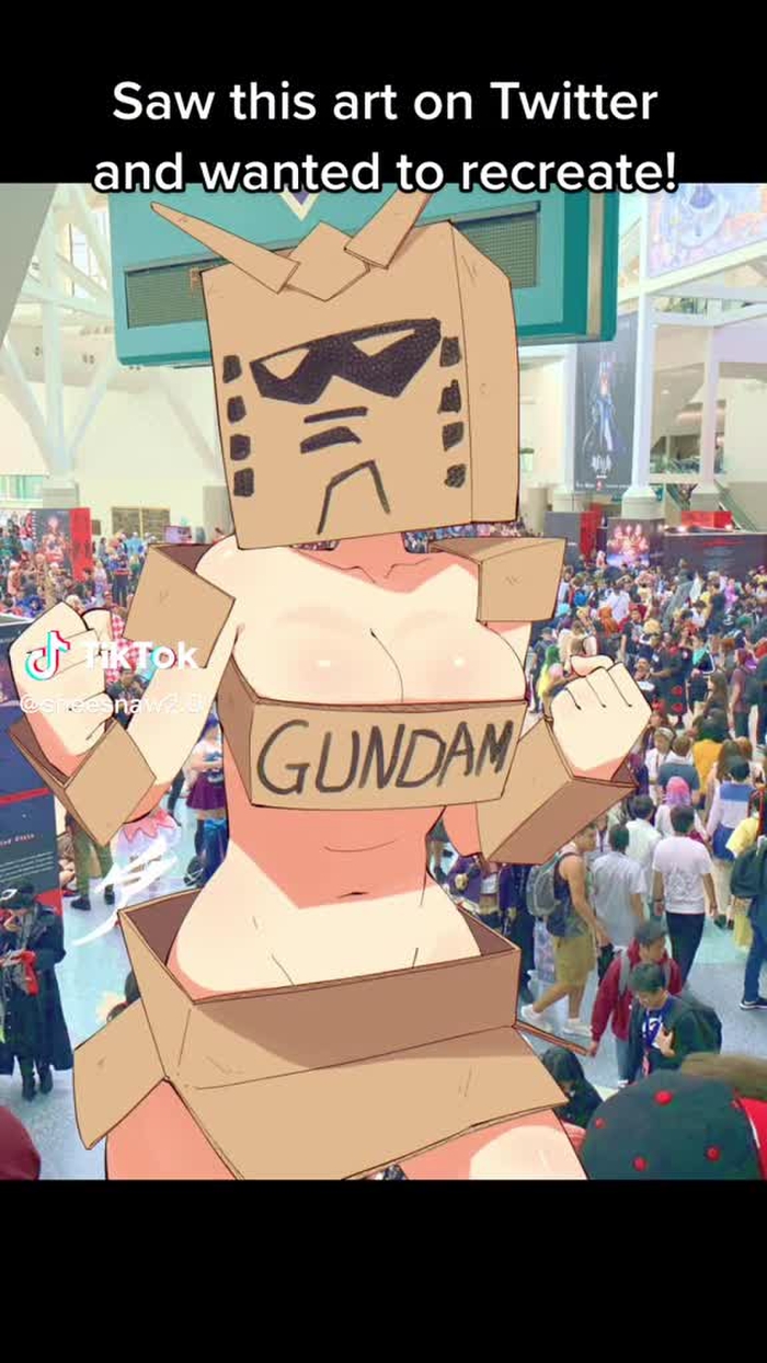 CARDBOARD BOX GUNDAM LETS GOOO! The art was by aetherionartog on Twitt...