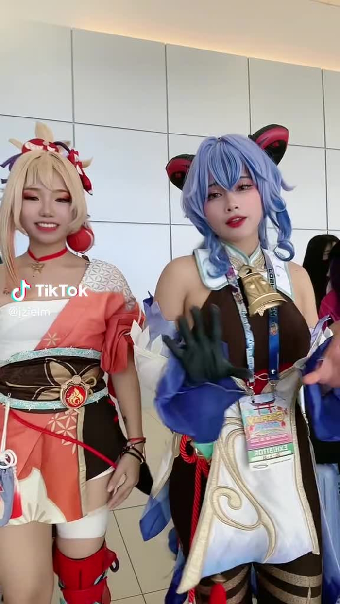 last cosplay matsuri 🤪 #fypシ #genshinimpact #yoimiya #ganyu #cosplaym...