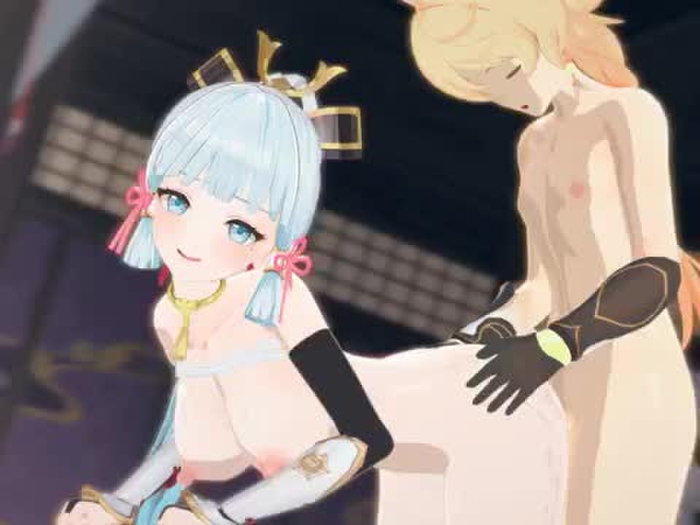 Ayaka fucked from behind by aether