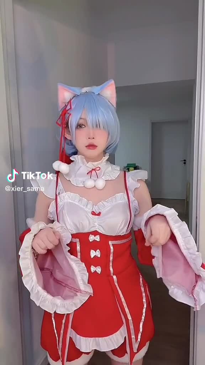 にゃん、ありがとう〜#コスプレ #リゼロコスプレ #レムコスプレ #fyp #アニメコスプレ #remcosplay