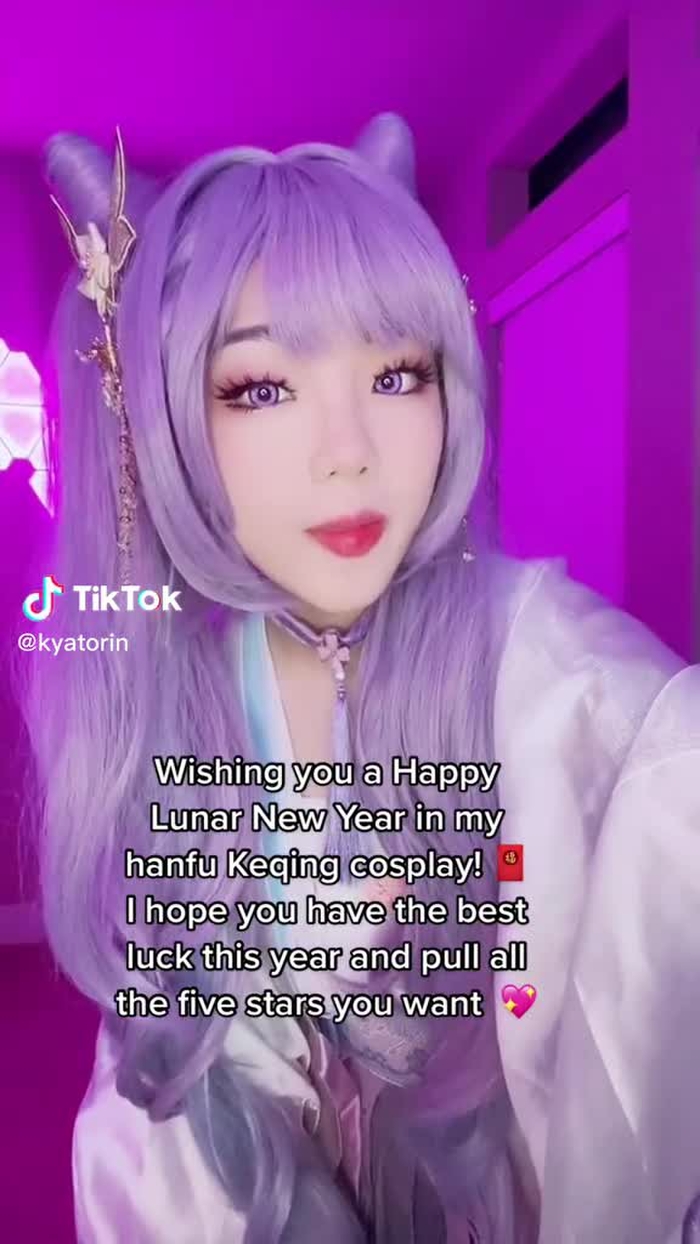 Happy Lunar New Year! I hope you like my Keqing hanfu version cosplay ...