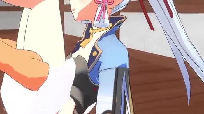 Ayaka enjoys creampie on the floor