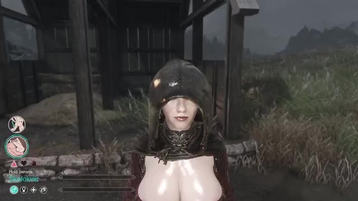 Fucking Serana Under The Rain Storm