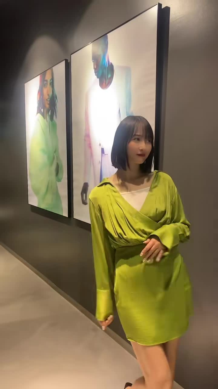 h&mのプレスルームにお邪魔させていただきました💚🖤H&Mコーデ#白雪りら