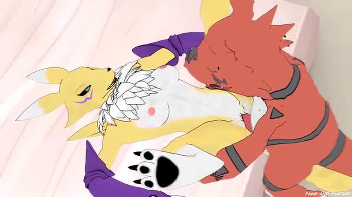 Guilmon fucking Renamon [fang-and-fantasy]