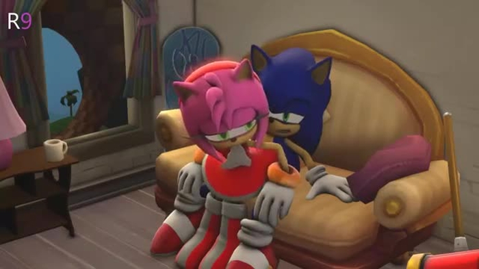Amy Sitting on Sonic [RougeNine]
