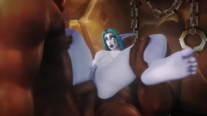 Ziahna takes on 2 Orcs in her ass