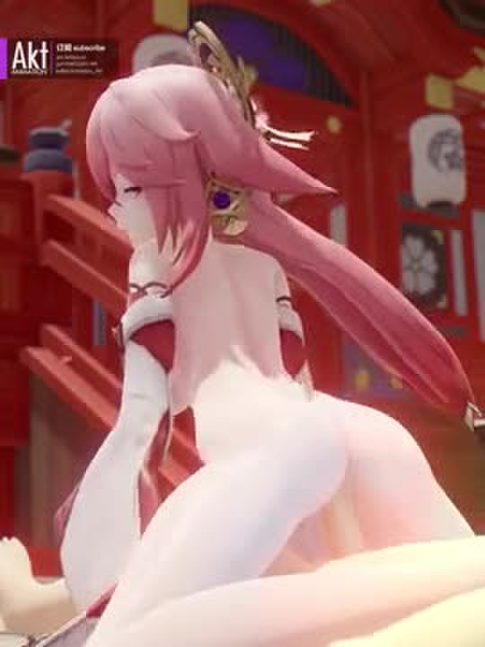 Getting cleanse on the Shrine by Yae Miko