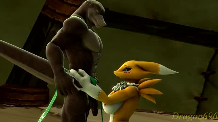 Renamon and Lizard