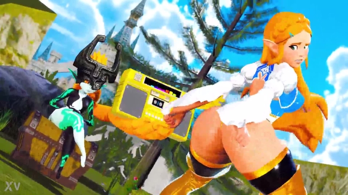 Midna and princess dancing