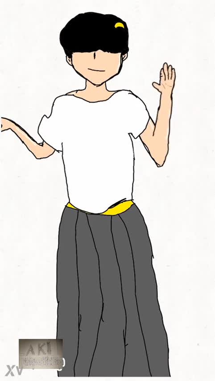 Bad animation of woman showing her boobs