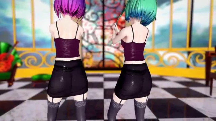 Hololive Uruha Rushia Tocoyami Towa Jaipur Dance mmd