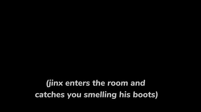 Jinx catches you sniffing her boots (feet,armpit,degradation) JOI