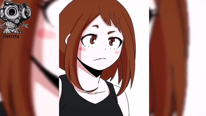 uraraka peparandose de regalo