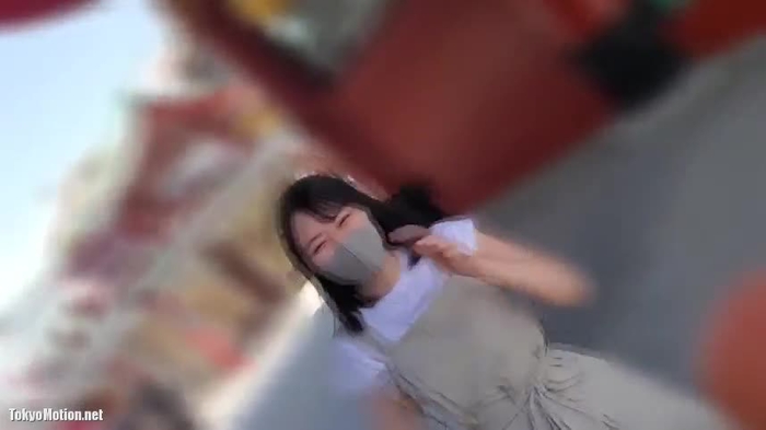 スマホ個人撮影 キャピキャピした清純っぽい巨乳JDと神社デート→ホテルで中出し！