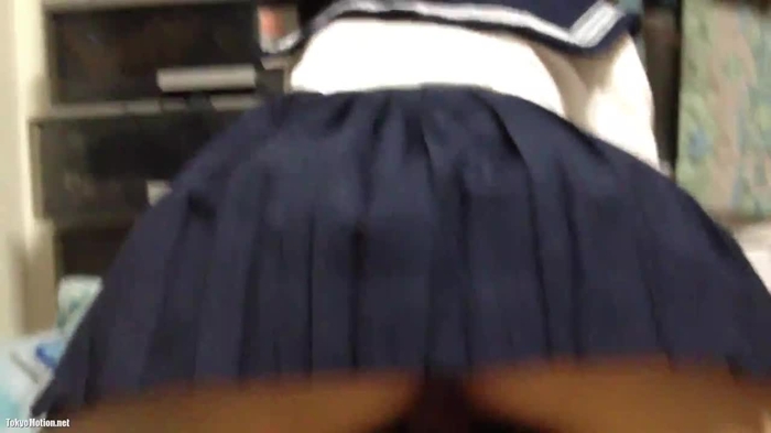 スマホ個人撮影 「ちゃんと出来てる？」制服彼女が一生懸命頑張る騎上位♪［再］