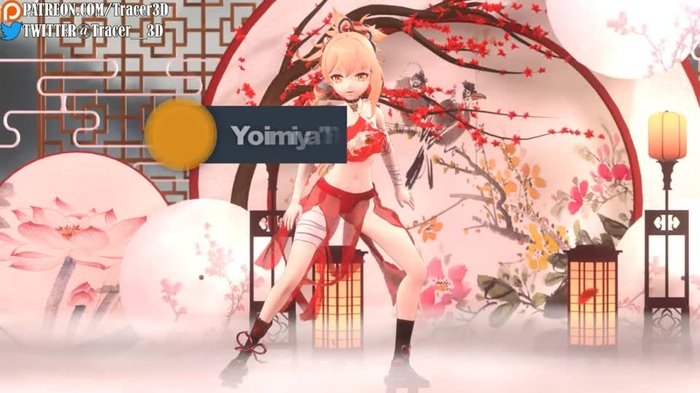 NEW Yoimiya K/DA "THE BADDEST" Genshin sexy dance