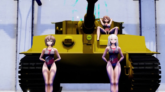 [競泳水着] 夏の黒森峰女学園でNo Title [Girls und Panzer]