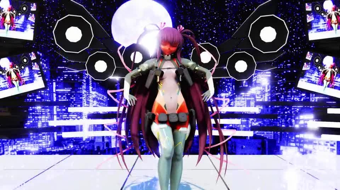 【MMD対魔忍】ヌーディストビ〇チ装備ユキカゼでGlow in the dark【Model DL】