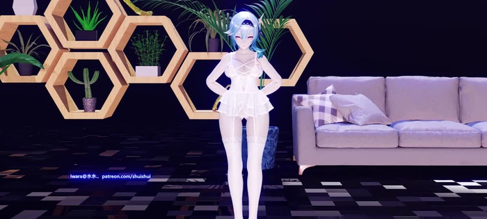 MMD〜白丝情趣优拉大兔兔///////布料EEVEE ////第九十八期