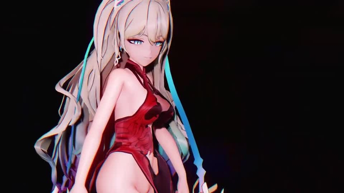 蛇蛇：高叉下面有奇怪的东西呢，不可以的！！！Sexy china Dress