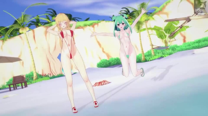 Uruha & Haato beach sex