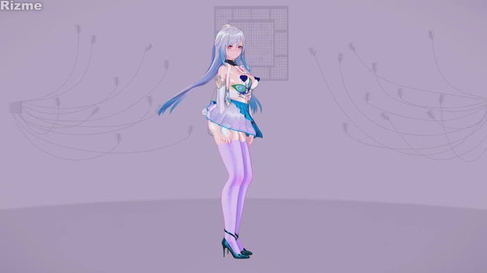 Jingliu 鏡流 镜流 Star Rail スターレイル / Miniskirt 潮吹きダンス