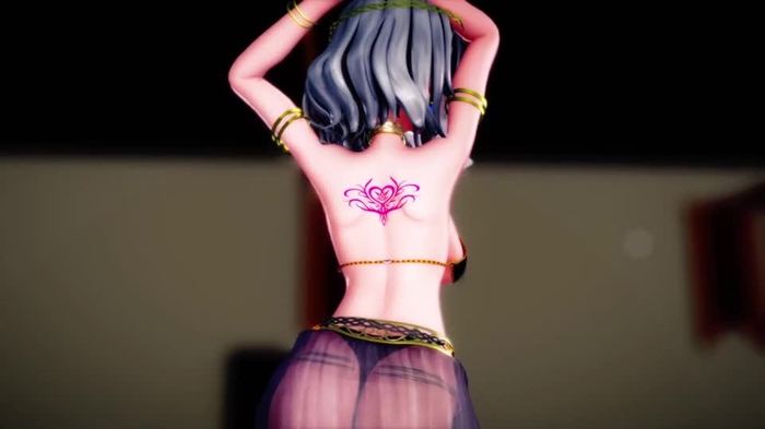 踊り子沙花叉ク○ヱがえっちに脱いで踊るBon Bon Chocolat&Paradinha(差分:ハート目、固定カメラ)