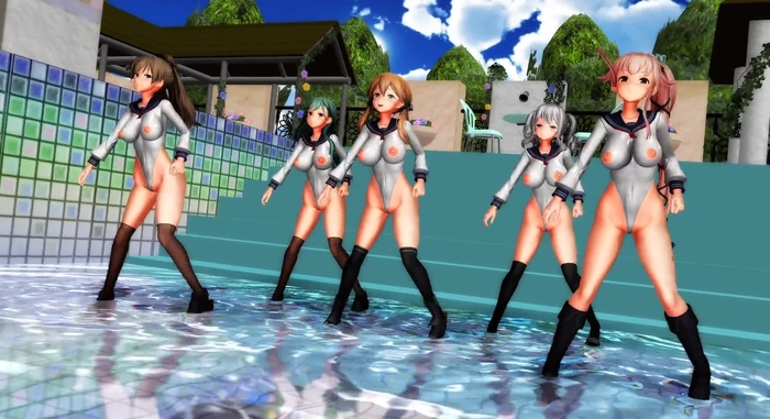 【MMD艦これ】セーラーレオタード5人で気まぐれメルシィ（紳士向け）